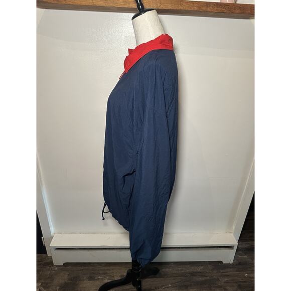 RARE Vintage Perry Ellis Navy America Pull Over Half Zip Windbreaker Jacket Larg - Picture 5 of 9